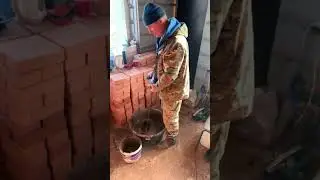 Кладка банной печи
