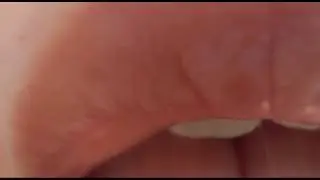 Short lens licking *licks, mouth sounds, close up*