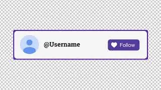 Twitch follow animated banner (simple)