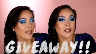 Jeffree Star Blue Blood Palette Makeup Tutorial + GIVEAWAY