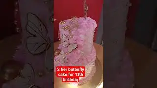 2 tier debuth cake #2tierbutterflycakedesign#customizedcake #18thbirthday