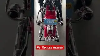 He RIDES Vintage Harley on the STREET! No Trailer needed!