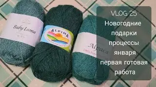 VLOG 25. Первое видео 2024. Рукодельные подарки на Новый Год. Процессы января. Первая готовая работа
