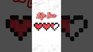 DRAWING A HEART LIFE BAR! ❤️❤️❤️ - Hand Drawn Pixel Art 