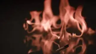 Matchstick Dropping in Gasoline / Slow Motion at 1000fps