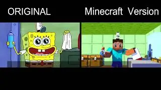 SpongeBob SquarePants - Eek an Urchin! - ORIGINAL VS MINECRAFT VERSION Comparison