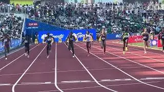 Women’s 100m Semi-finals Heat 2, U.S. Olympic Trials 2024, Tamara Clark (11.09), Candace Hill