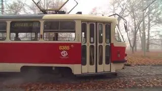 Besipky - Tramvaj a chodec