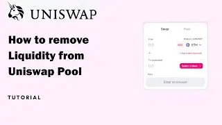 How to Remove Liquidity from Uniswap Pool (Tutorial for Beginners)