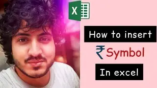 Excel Amazing Trick to insert rupee symbol