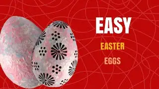 Easy pattern Easter eggs , acrylic painting by Gitka Schmidtova