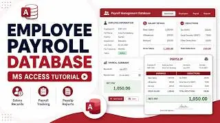How to create Employee salary / Payroll management database in Microsoft Access | Payslip module