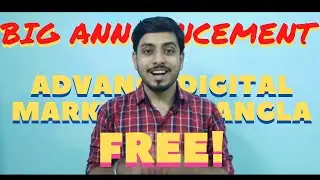 BIG ANNOUNCEMENT | ADVANCED DIGITAL MARKETING COURSE FREE in Bangla | Pallab Ghosh