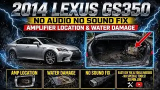 2014 Lexus GS350 No audio No sound fix Amplifier location Water damage in the trunk