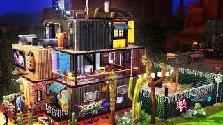 🎮 GAMER'S CLUB HOUSE 🕹 | Container Build | The Sims 4 stop motion build | CC Free