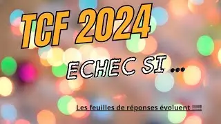 TCF - Les nouvelles feuilles de réponses 2024