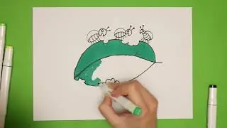 Как нарисовать смешную мультяшную тлю маркерами. Рисование шаг за шагом для детей и начинающих