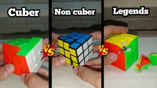 Cubers vs Non Cubers vs Legends solving Rubik's cube 