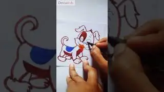 Cute Dog drawing 🐕🐶|#cartoondrawing #shorts
