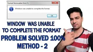 window was unable to complete the format sd card