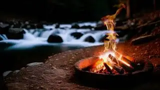 50 Minutes of Tranquility: Meditation, Fire and Water for Relaxation & Stress, and Meditation