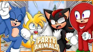 ROUND 2!! | Team Movie Sonic Plays Party Animals (Ft. Movie Shadow)!!