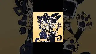 Drawing my persona and fursona. #art #anime #trending #furries #smallyoutubers