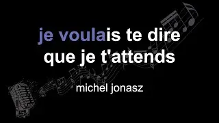 michel jonasz | je voulais te dire que je t'attends | lyrics | paroles | letra |