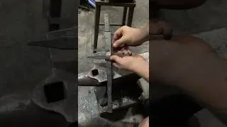 Todays blacksmithing project with tenons, wedges, and punched holes 