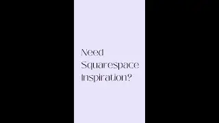 Squarespace Designs Inspiration Page! 