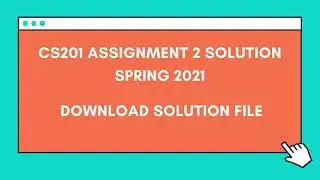 CS201 Assignment 2 solution Spring 2021