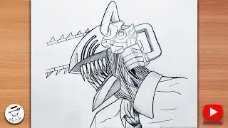 How to Draw Chainsaw Man | Anime drawing step by step | Beginners drawing