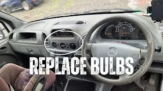 Mercedes Sprinter 311 2003 - replace heater control bulbs | Vanlife