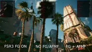 Cyberpunk 2077 RX7900 XTX FSR 3 Benchmark 2K AFMF FG ON