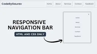 Responsive Navbar using Only HTML & CSS | No JavaScript | Beginner Friendly Tutorial