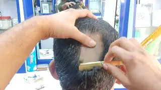 HEAD SHAVE BY INDIAN BOYS BARBER IN NEPAL | Clean & Smooth Bald Look | #barberram