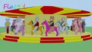 Counting 1 to 20 - One to Twenty - Teddy Bears on Merry-go-Round