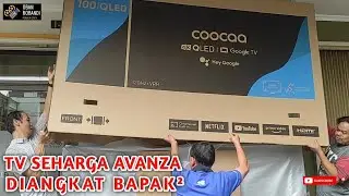 PEMASANGAN TV DIGITAL 100 INCH MERK COOCAA #pemasangan #tvdigital #coocaatv