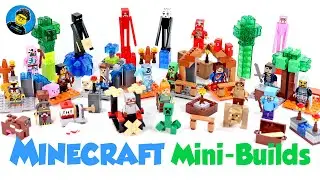 Minecraft w/ Mini-Builds 2 Sets BOOTLEGO Unofficial Minifigures