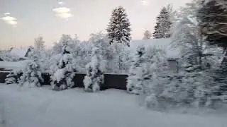 Утро 1 января, заснеженный перегон Мга — Невдубстрой