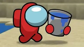 ✅Jump with a bucket in Minecraft | Among Us