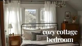 Cozy Cottage Bedroom Makeover: Decluttering + Decorating | Quince Bedding Review