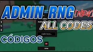 CÓDIGOS ADMIN RNG | ADMIN RNG CODES | ROBLOX | CÓDIGOS DE PRESENTES ADMIN RNG | ADMIN RNG GIFT CODES