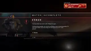 Destiny 2 Competitive Error Code Spanish 😅😅🥲