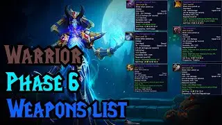 WOW Classic - Warrior Phase 6 BIS weapons & alternatives