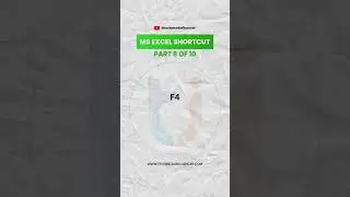 MS Excel Shortcuts Part 8 of 10 #Excel #MicrosoftExcel #ExcelShortcut #ExcelTips #ExcelTricks