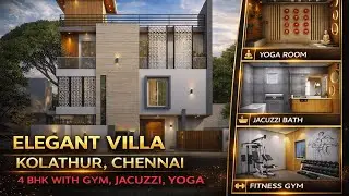 Elegant Individual Villa with Gym, yoga & Jacuzzi | Kolathur | Idas Design