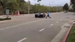 LiveLeak.com - Angry Man Throws Rock at a Lamborghini Aventador