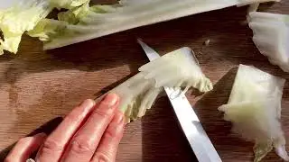 How to Angle-Cut Napa Cabbage