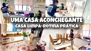 COMO TER UMA CASA ACONCHEGANTE E ORGANIZADA Mini faxina na casa inteira-LIMPEZA PESADA ✨